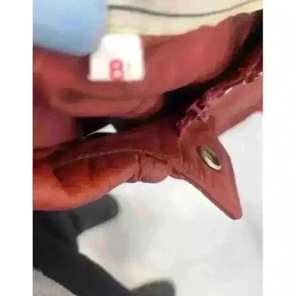 Gruno et Chardin Women's Vintage Leather Jacket Burgundy Size 8 - Picture 7 of 8